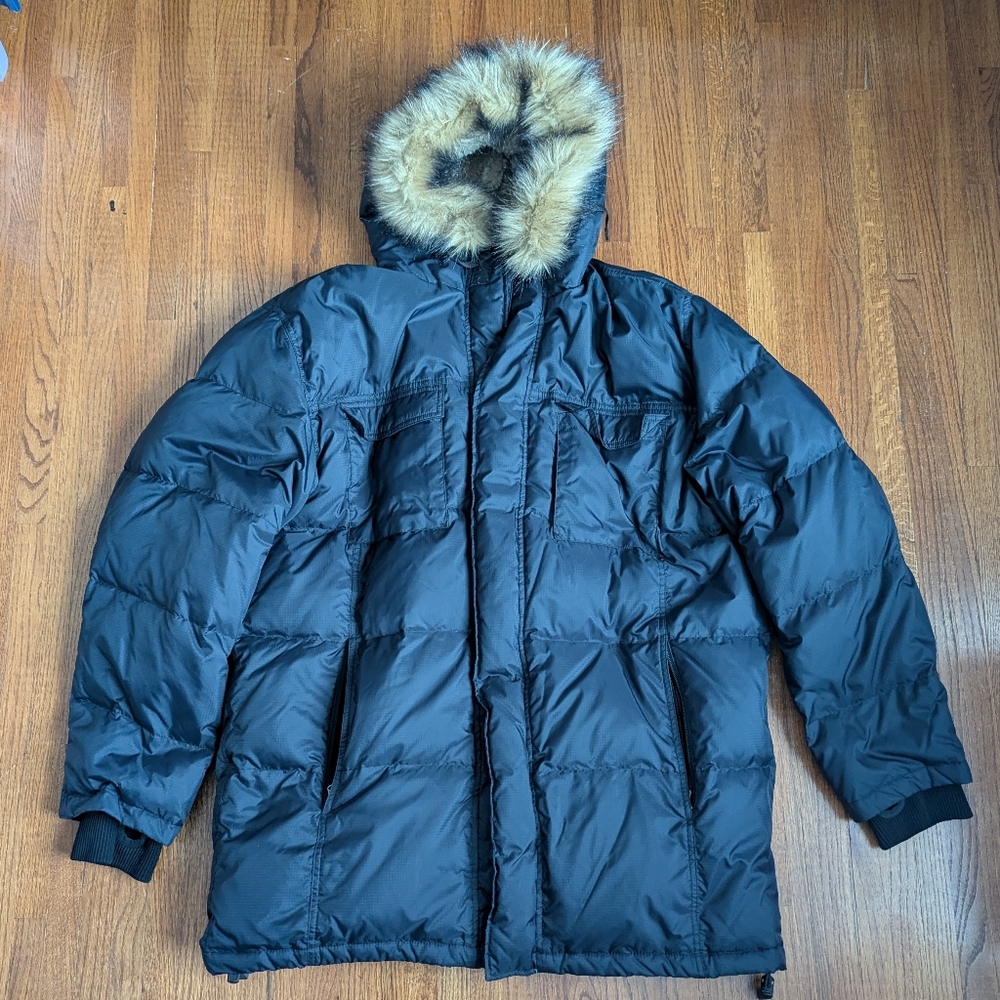 GAP | Vintage Puffer Fur Hooded Jacket | XL